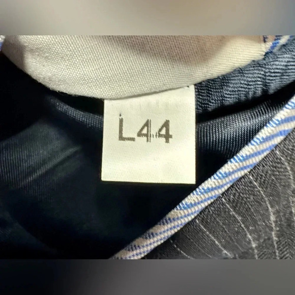 Tommy Hilfiger Jacket Black Striped 100% Wool Twill Blazer Sport Coat 44L - Picture 11 of 12